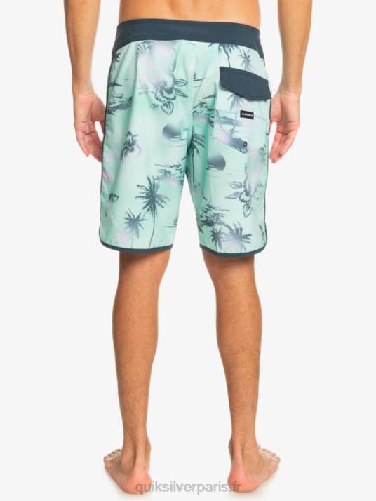 Hommes Quiksilver boardshort festonné 19 en soie de surf D6PT222 verre de plage