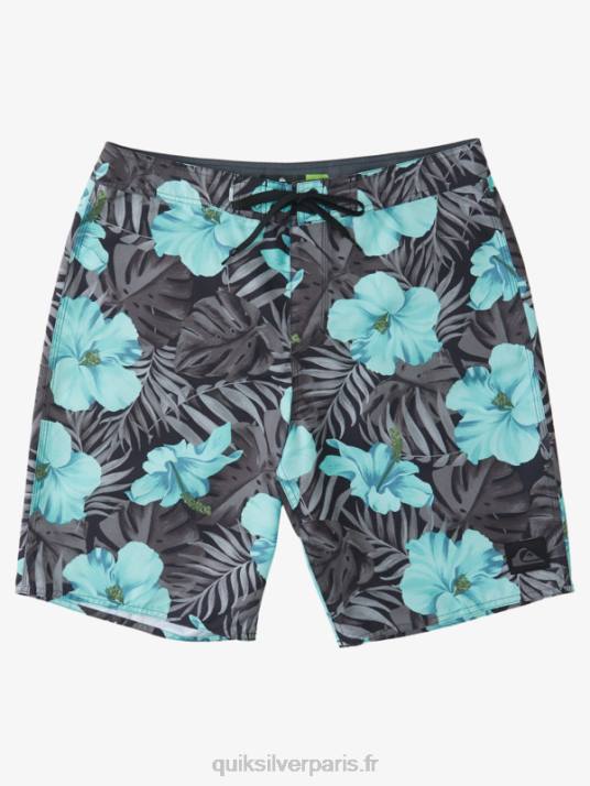 Hommes Quiksilver boardshort à fleurs classique 20 de tous les jours D6PT1683 noir d floral