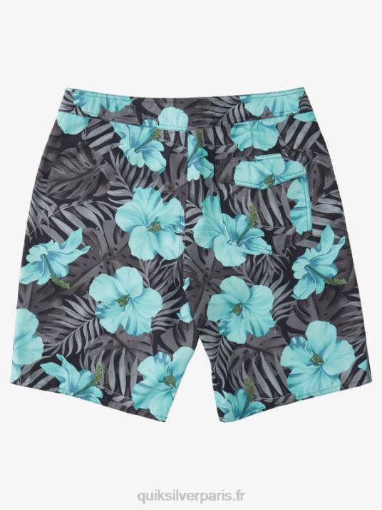 Hommes Quiksilver boardshort à fleurs classique 20 de tous les jours D6PT1683 noir d floral