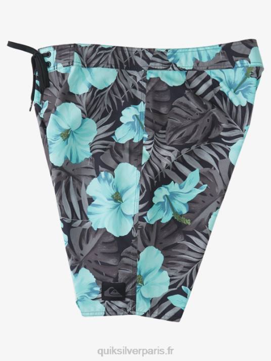 Hommes Quiksilver boardshort à fleurs classique 20 de tous les jours D6PT1683 noir d floral