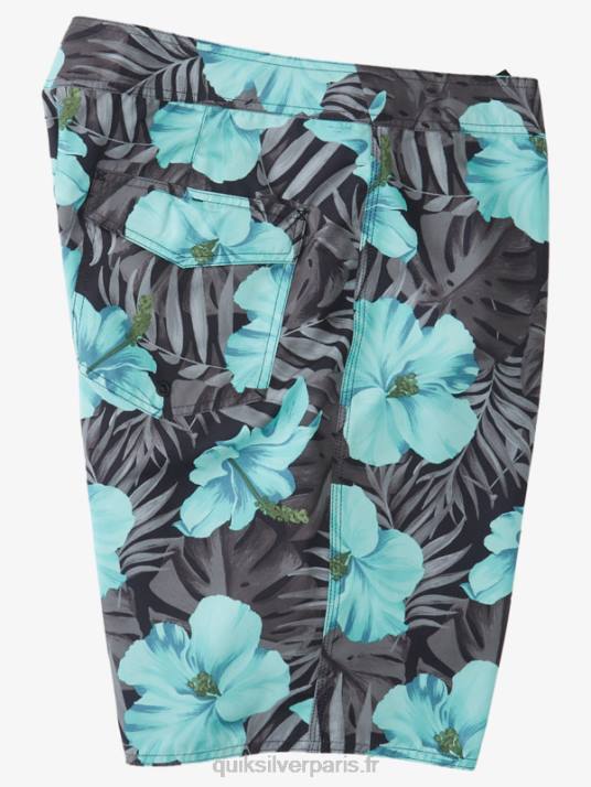 Hommes Quiksilver boardshort à fleurs classique 20 de tous les jours D6PT1683 noir d floral