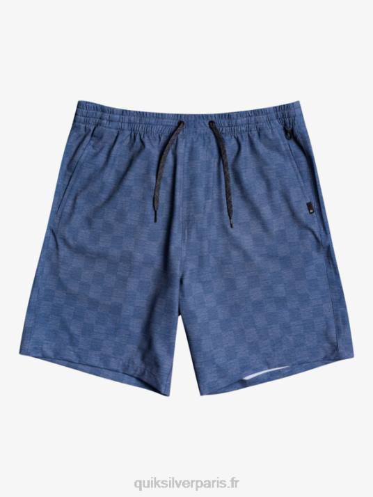 Hommes Quiksilver boardshort élastique checker 18 amphibian D6PT1854 mer des Sargasses