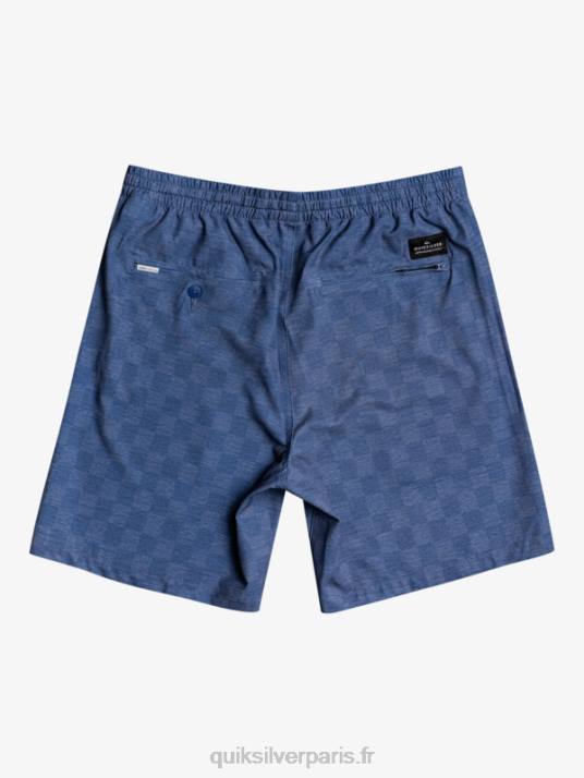 Hommes Quiksilver boardshort élastique checker 18 amphibian D6PT1854 mer des Sargasses