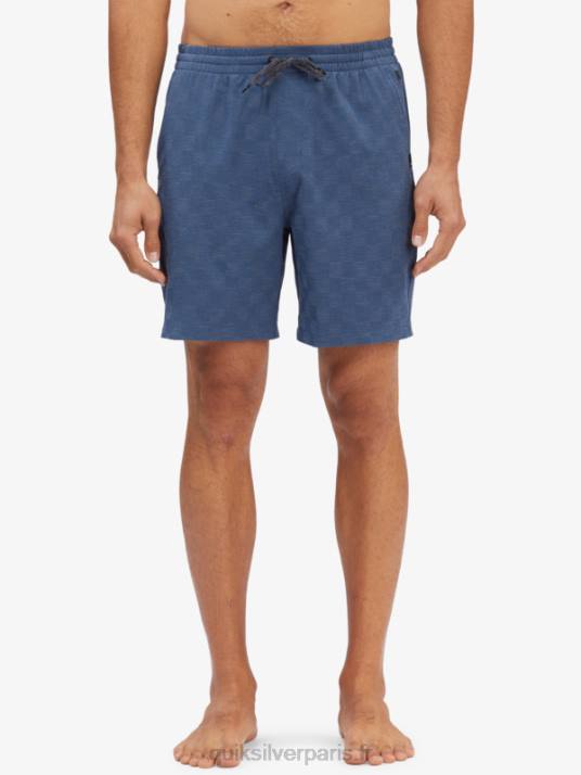 Hommes Quiksilver boardshort élastique checker 18 amphibian D6PT1854 mer des Sargasses
