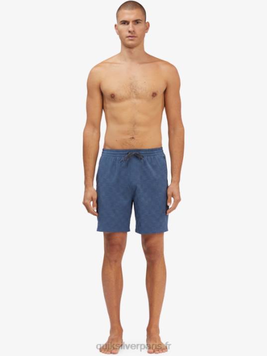 Hommes Quiksilver boardshort élastique checker 18 amphibian D6PT1854 mer des Sargasses