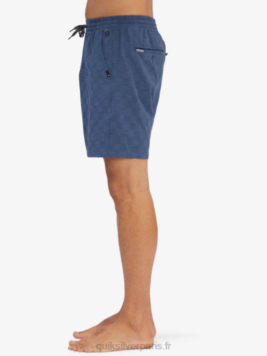 Hommes Quiksilver boardshort élastique checker 18 amphibian D6PT1854 mer des Sargasses