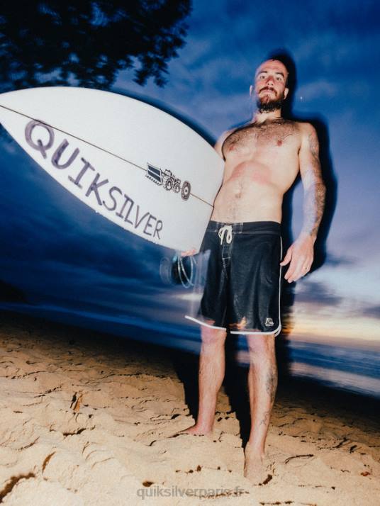 Hommes Quiksilver boardshort original festonné 18 D6PT86 noir