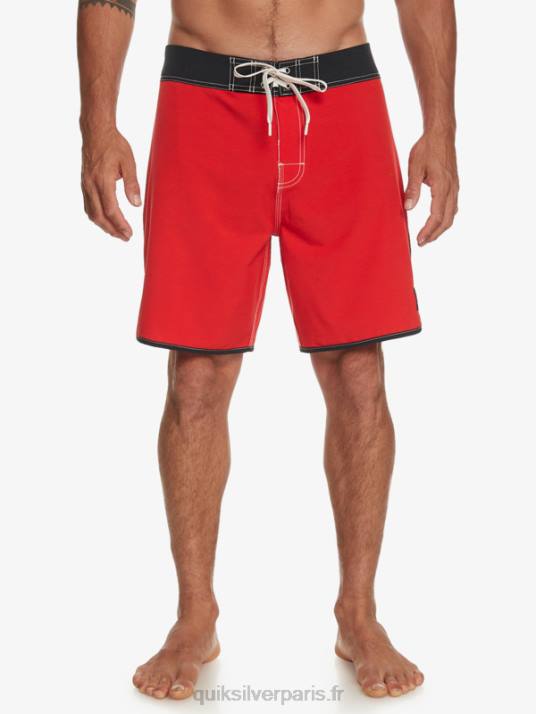 Hommes Quiksilver boardshort original festonné 18 D6PT87 rouge à haut risque