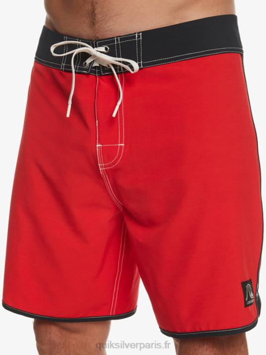 Hommes Quiksilver boardshort original festonné 18 D6PT87 rouge à haut risque