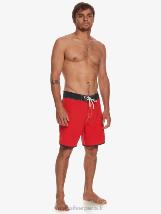 Hommes Quiksilver boardshort original festonné 18 D6PT87 rouge à haut risque