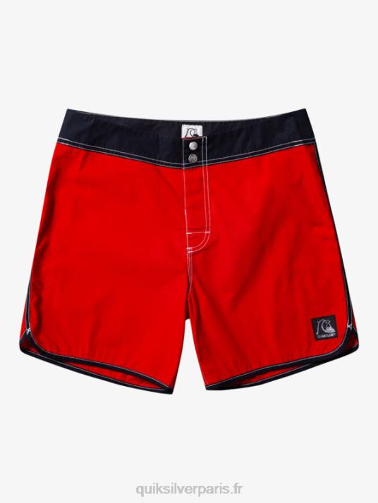 Hommes Quiksilver boardshort original à pression festonnée 16 D6PT169 rouge à haut risque