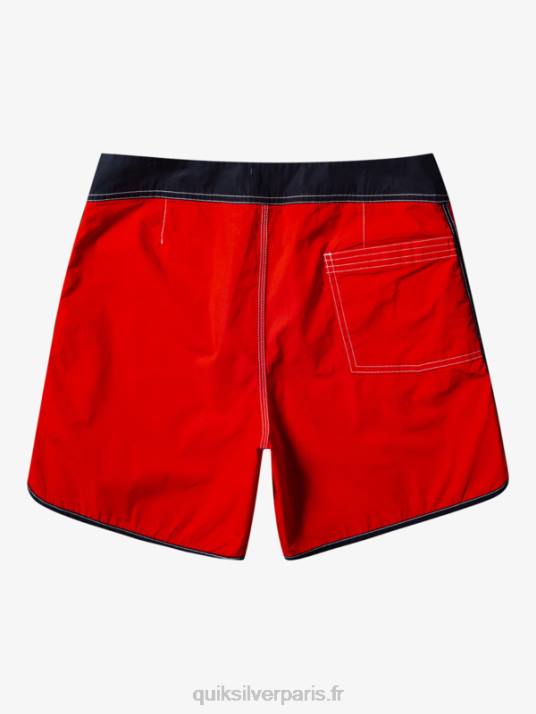 Hommes Quiksilver boardshort original à pression festonnée 16 D6PT169 rouge à haut risque