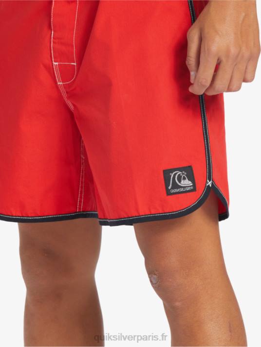 Hommes Quiksilver boardshort original à pression festonnée 16 D6PT169 rouge à haut risque
