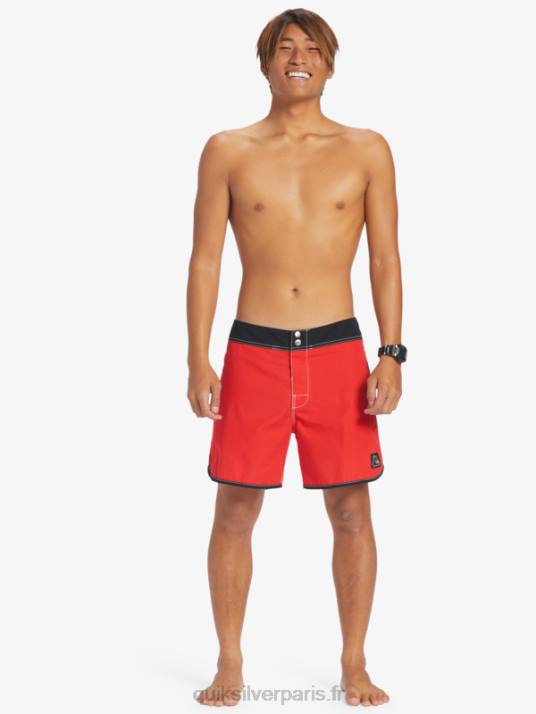 Hommes Quiksilver boardshort original à pression festonnée 16 D6PT169 rouge à haut risque