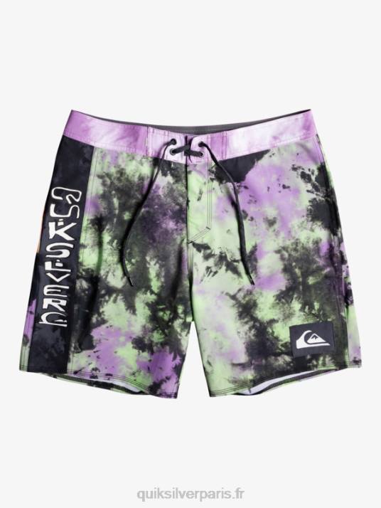 Hommes Quiksilver boardshort surfsilk acid wash 18 D6PT1745 chaux de jade