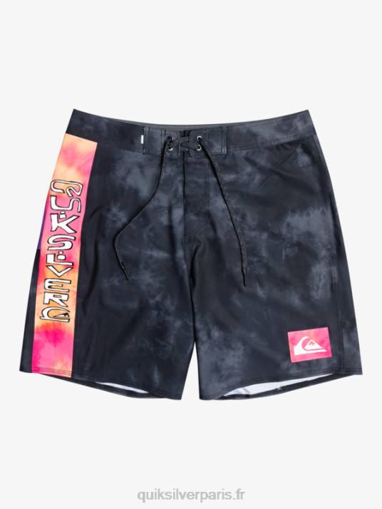 Hommes Quiksilver boardshort surfsilk acid wash 18 D6PT1747 noir