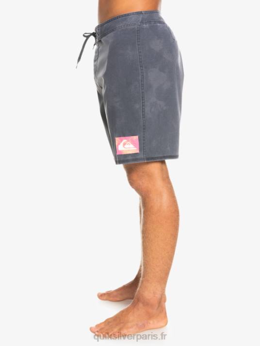 Hommes Quiksilver boardshort surfsilk acid wash 18 D6PT1747 noir