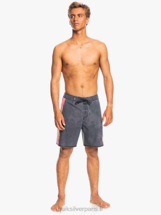 Hommes Quiksilver boardshort surfsilk acid wash 18 D6PT1747 noir