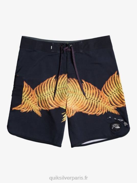 Hommes Quiksilver boardshort surfsilk hawaii festonné 19 D6PT1881 noir