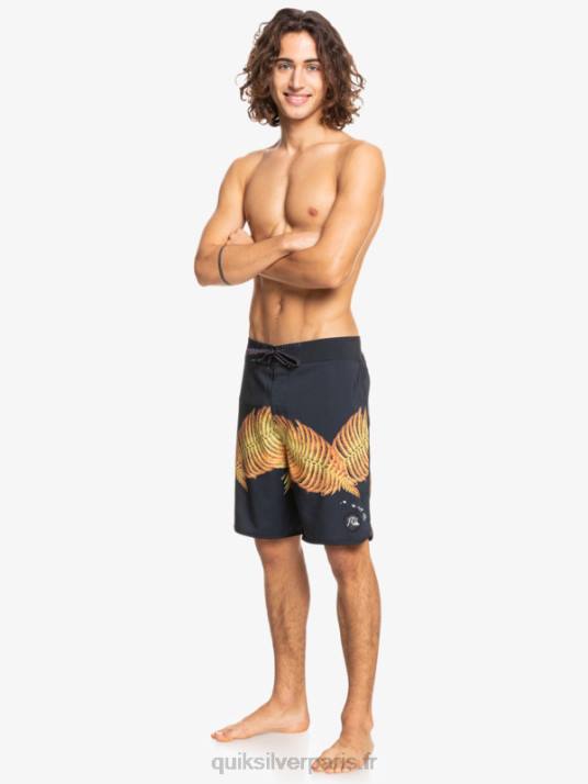 Hommes Quiksilver boardshort surfsilk hawaii festonné 19 D6PT1881 noir