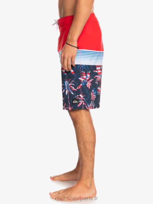 Hommes Quiksilver boardshort surfsilk panel 20 D6PT1459 rouge à haut risque