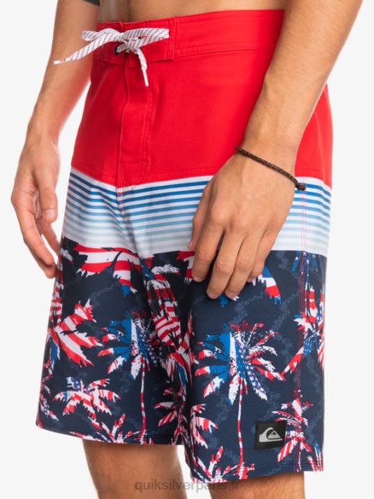 Hommes Quiksilver boardshort surfsilk panel 20 D6PT1459 rouge à haut risque