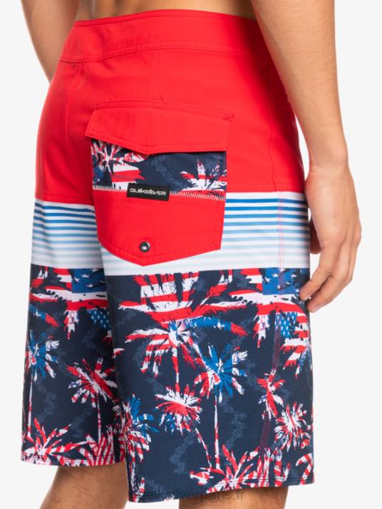 Hommes Quiksilver boardshort surfsilk panel 20 D6PT1459 rouge à haut risque
