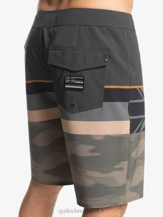Hommes Quiksilver boardshort surfsilk à rayures délavées 20 D6PT1603 feuille de vigne
