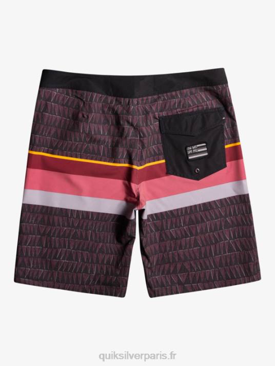 Hommes Quiksilver boardshort surfsilk à rayures délavées 20 D6PT1605 vin rubis