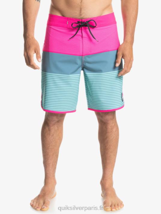 Hommes Quiksilver boardshort tijuana 19 en soie de surf D6PT1401 lueur rose