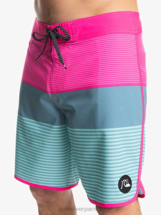 Hommes Quiksilver boardshort tijuana 19 en soie de surf D6PT1401 lueur rose