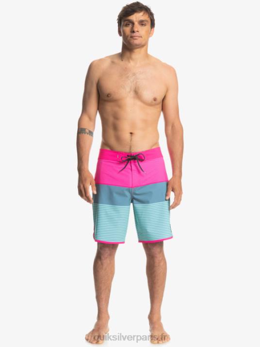 Hommes Quiksilver boardshort tijuana 19 en soie de surf D6PT1401 lueur rose