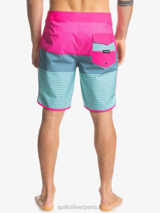 Hommes Quiksilver boardshort tijuana 19 en soie de surf D6PT1401 lueur rose