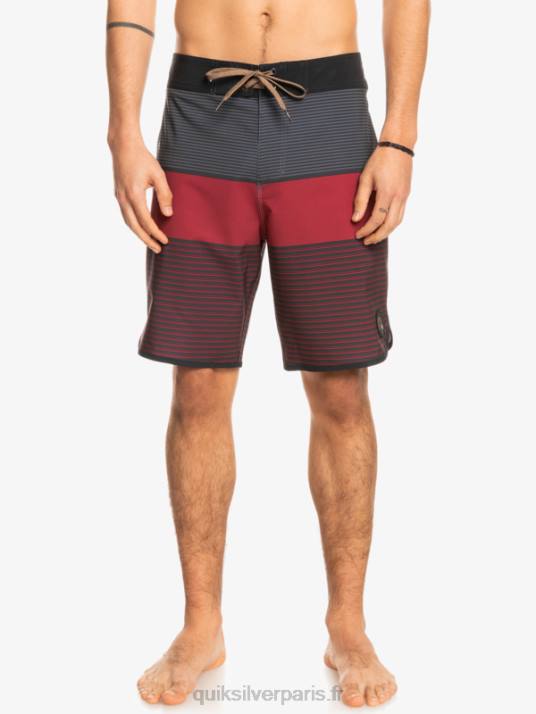 Hommes Quiksilver boardshort tijuana 19 en soie de surf D6PT1405 vin rubis