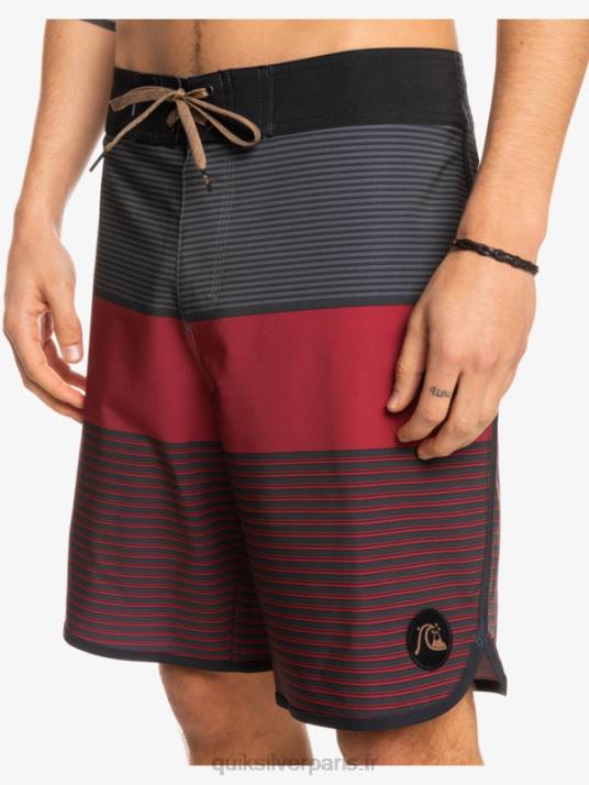 Hommes Quiksilver boardshort tijuana 19 en soie de surf D6PT1405 vin rubis