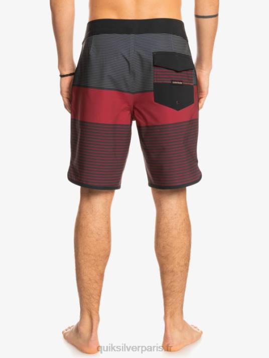Hommes Quiksilver boardshort tijuana 19 en soie de surf D6PT1405 vin rubis