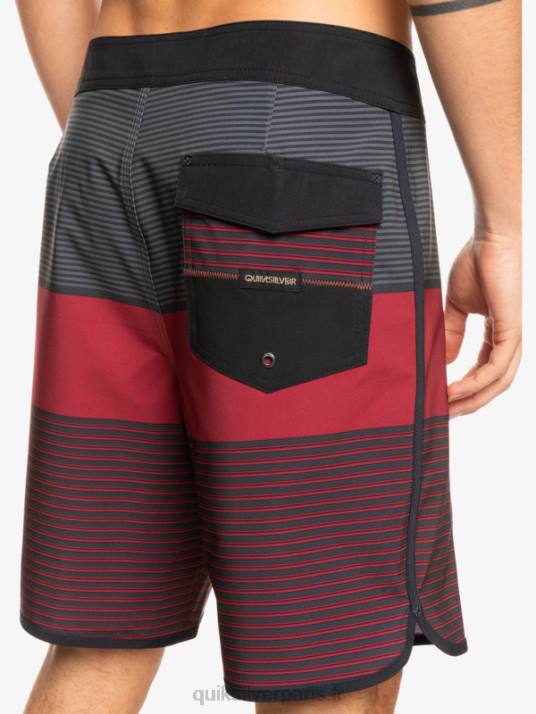 Hommes Quiksilver boardshort tijuana 19 en soie de surf D6PT1405 vin rubis