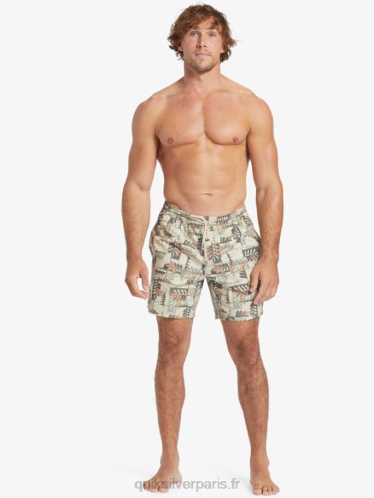 Hommes Quiksilver canoës waterman reef 17 volées D6PT546 pirogue à riz brun