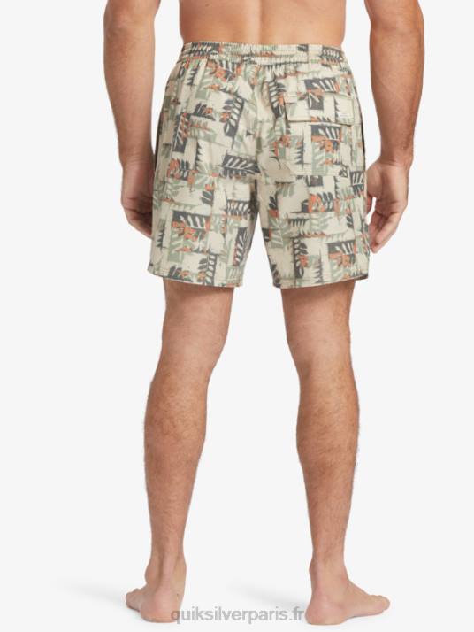 Hommes Quiksilver canoës waterman reef 17 volées D6PT546 pirogue à riz brun