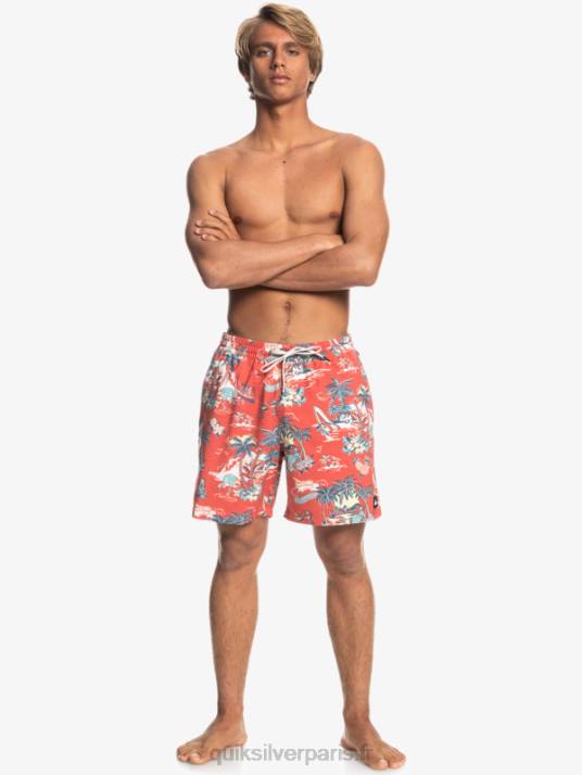 Hommes Quiksilver hotel paradiso 17 salves D6PT1766 hotel paradiso - rouge aurore