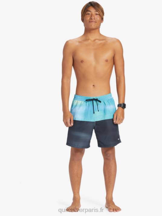 Hommes Quiksilver logo des fesses 17 volées D6PT482 bleu rivière
