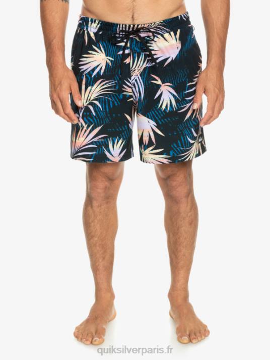 Hommes Quiksilver mélange de soie de surf 17 volées D6PT634 noir