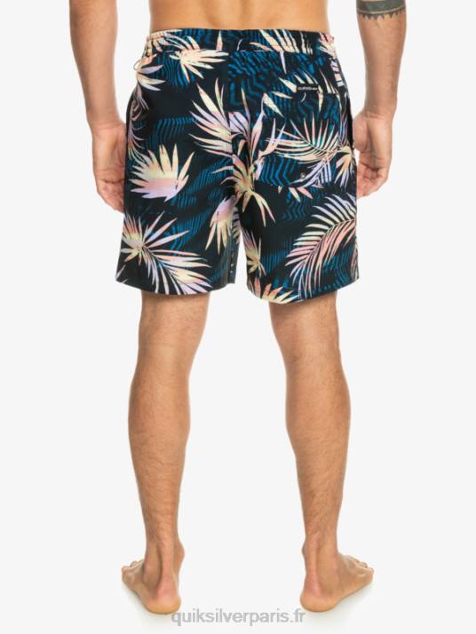 Hommes Quiksilver mélange de soie de surf 17 volées D6PT634 noir