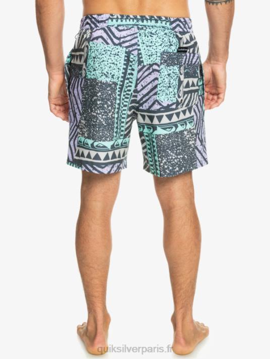 Hommes Quiksilver mélange de soie de surf 17 volées D6PT636 La marine de minuit
