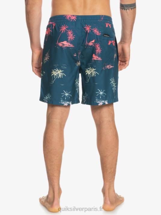 Hommes Quiksilver mélange quotidien 17 volées D6PT1465 bleu majolique