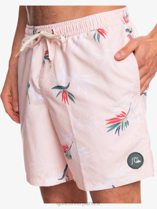 Hommes Quiksilver mélange quotidien 17 volées D6PT1467 rose voilée