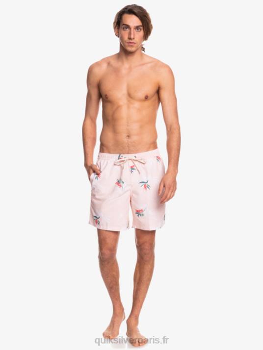 Hommes Quiksilver mélange quotidien 17 volées D6PT1467 rose voilée