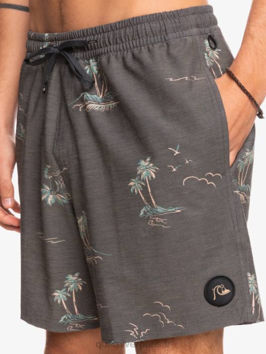 Hommes Quiksilver mélanger pcs 17 volées D6PT1779 noir