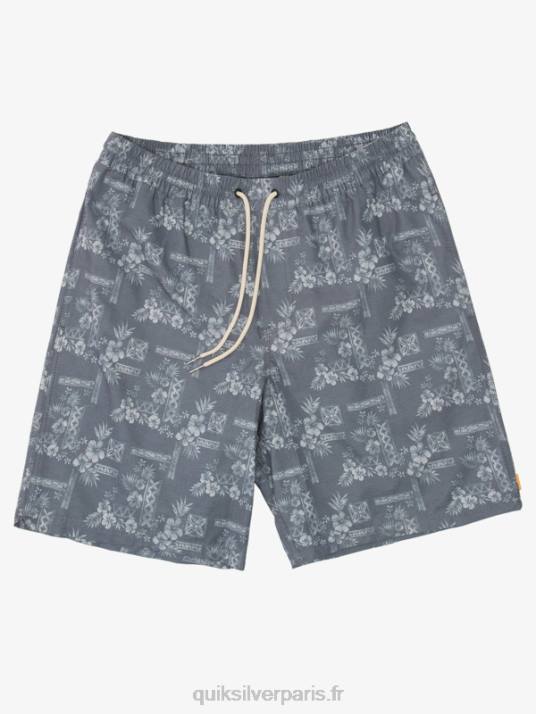 Hommes Quiksilver marches de pierre waterman 19 volley D6PT1366 marches de pierre noires vol