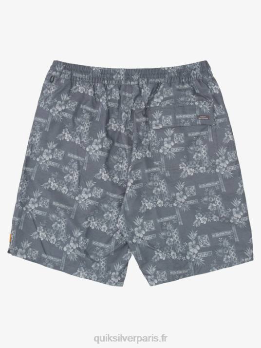 Hommes Quiksilver marches de pierre waterman 19 volley D6PT1366 marches de pierre noires vol